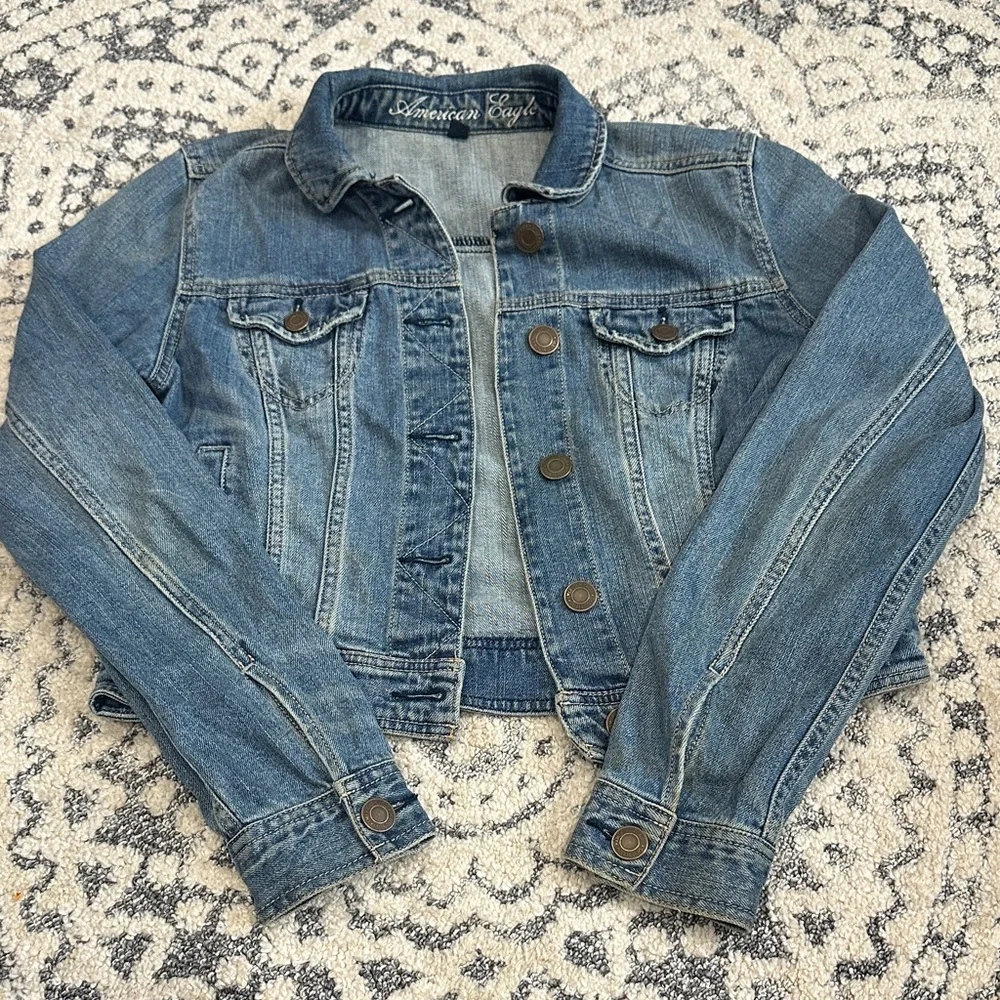 American Eagle Bedazzled Jean Jacket - Picture 2 of 3